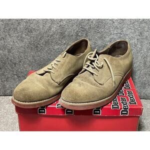 Vintage 80s 90s Dexter Oxford Shoes 11.5 Tan Suede Grandpa Preppy Light Academia
